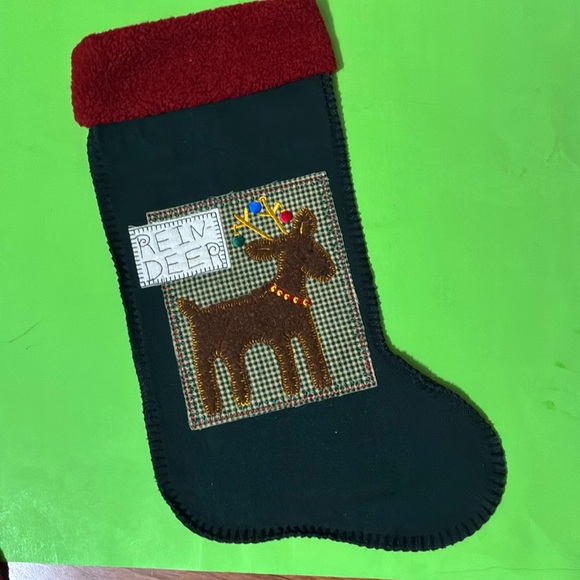 Blanket Stitched Denim Stocking Trio - Picture 8 of 15